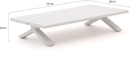 Bellagio La Tomba lounge tuintafel 80x135cm - Laagste prijsgarantie! Wit