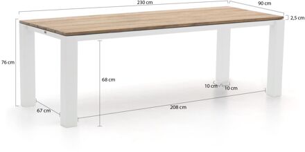 Bellagio Lagundo dining tuintafel 230x90cm - Laagste prijsgarantie! Bruin
