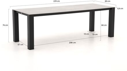 Bellagio Lagundo dining tuintafel 230x90cm - Laagste prijsgarantie! Grijs
