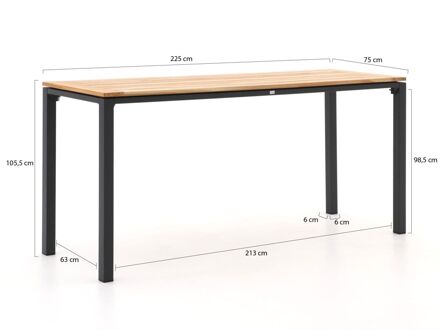 Bellagio Linosa bartafel 225x75x105cm - Laagste prijsgarantie! Bruin