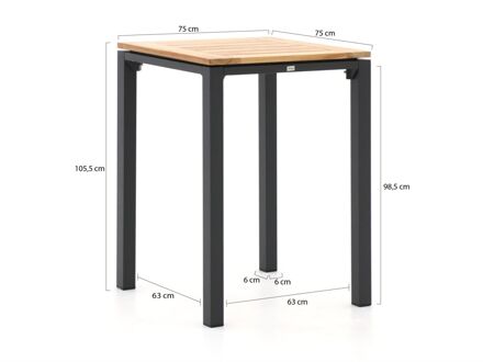 Bellagio Linosa bartafel 75x75x105cm - Laagste prijsgarantie! Grijs