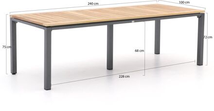 Bellagio Linosa dining tuintafel 240x100x75cm - Laagste prijsgarantie! Wit
