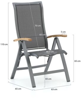 Bellagio Lugo/Liverpool 90cm dining tuinset 3-delig verstelbaar - Laagste prijsgarantie! Bruin