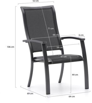 Bellagio Lugo/Stresa balkonset 3-delig stapelbaar - Laagste prijsgarantie! Grijs