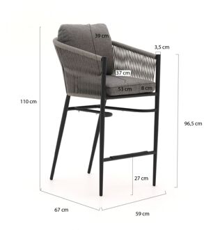 Bellagio Mineo/Induno Deens Ovaal 220cm barset 7-delig - Laagste prijsgarantie! Bruin