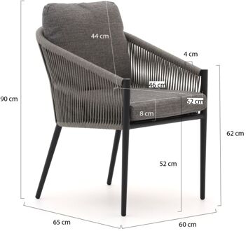 Bellagio Mineo/Induno Ellips 240cm dining tuinset 7-delig - Laagste prijsgarantie! Grijs