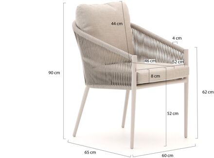 Bellagio Mineo/La Fonte ø120cm dining tuinset 5-delig - Laagste prijsgarantie! Taupe