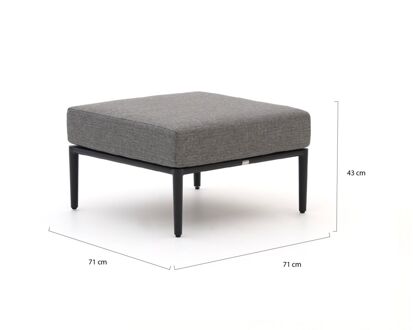 Bellagio Mineo lounge voetenbank 71x71cm - Laagste prijsgarantie! Grijs