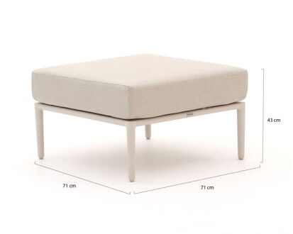 Bellagio Mineo lounge voetenbank 71x71cm - Laagste prijsgarantie! Taupe