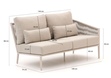 Bellagio Mineo loungemodule linker +  rechterarm 144cm - Laagste prijsgarantie! Taupe