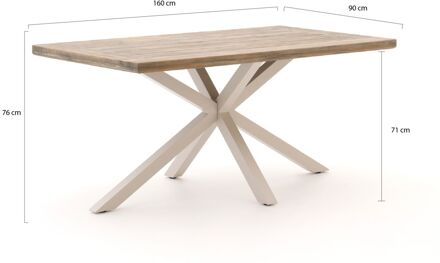 Bellagio Montorio dining tuintafel 160x90cm - Laagste prijsgarantie! Taupe