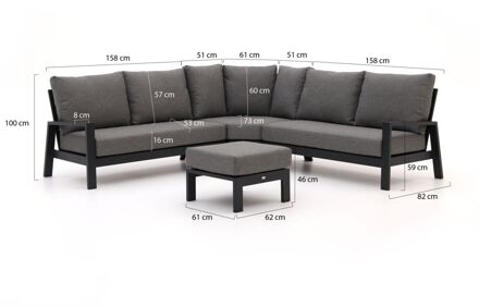 Bellagio Musone hoek loungeset 4-delig - Laagste prijsgarantie! Grijs