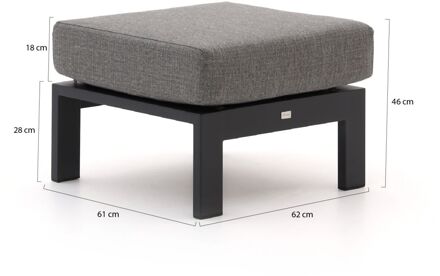 Bellagio Musone lounge voetenbank 61x62cm - Laagste prijsgarantie! Zwart