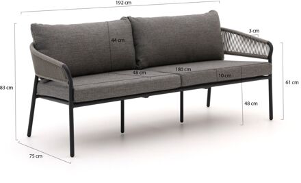 Bellagio Nova Siri lounge tuinbank 2,5zits 192cm - Laagste prijsgarantie! Grijs