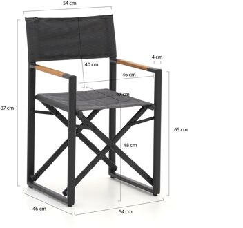 Bellagio Pasolini/Menzano 160cm dining tuinset 5-delig inklapbaar - Laagste prijsgarantie! Grijs