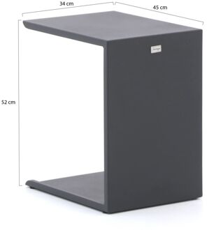 Bellagio Paterno bijzet tuintafel 45x34x52cm - Laagste prijsgarantie! Grijs