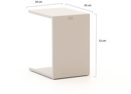 Bellagio Paterno bijzet tuintafel 45x34x52cm - Laagste prijsgarantie! Taupe