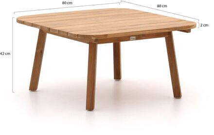 Bellagio Perzano lounge tuintafel 80x80x42cm - Laagste prijsgarantie! Bruin
