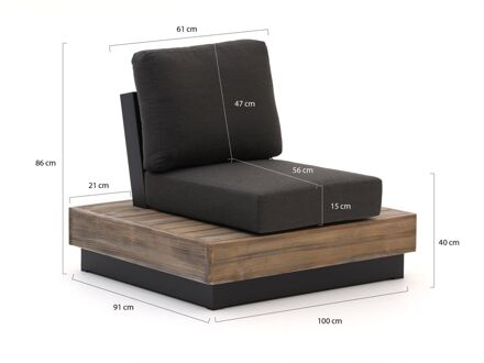 Bellagio Pilago lounge tuinstoel - Laagste prijsgarantie! Grijs