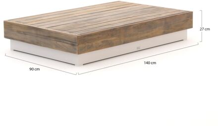 Bellagio Pilago lounge tuintafel 140x90x27cm - Laagste prijsgarantie! Bruin