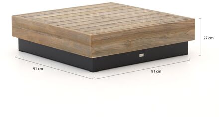 Bellagio Pilago lounge tuintafel 91x91x27cm - Laagste prijsgarantie! Zwart