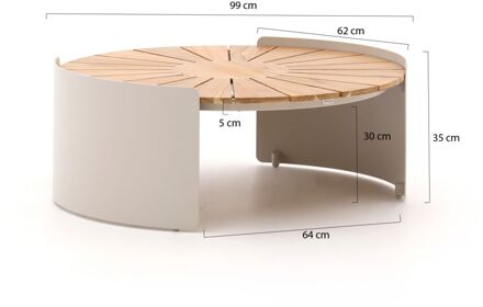 Bellagio Porcari lounge tuintafel ø90cm (h:35cm) - Laagste prijsgarantie! Taupe