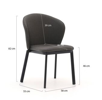 Bellagio San Lupo/La Fonte 220cm dining tuinset 7-delig - Laagste prijsgarantie! Grijs