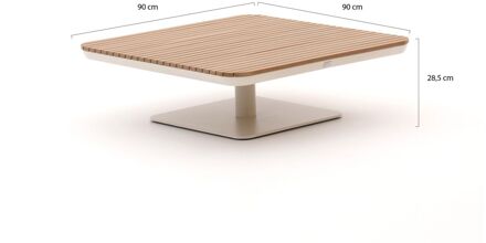 Bellagio San Lupo lounge tuintafel 90x90x28,5cm - Laagste prijsgarantie! Bruin
