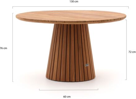 Bellagio Santa Severina dining tuintafel ø130cm (h: 76cm) - Laagste prijsgarantie! Bruin