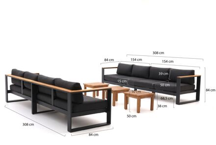 Bellagio Sorani/Wales bank loungeset 7-delig - Laagste prijsgarantie! Blauw