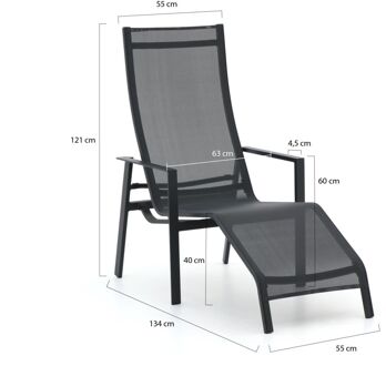 Bellagio Stradale relax tuinstoel - Laagste prijsgarantie! Grijs
