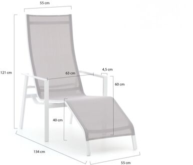 Bellagio Stradale relax tuinstoel - Laagste prijsgarantie! Wit