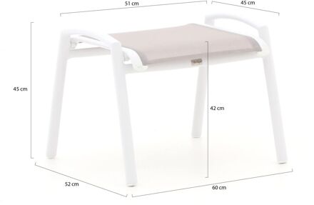 Bellagio Stresa voetenbank - Laagste prijsgarantie! Wit