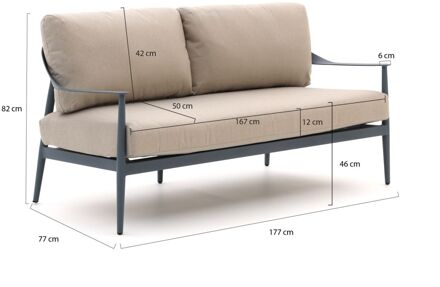 Bellagio Valli lounge tuinbank 177cm - Laagste prijsgarantie! Blauw