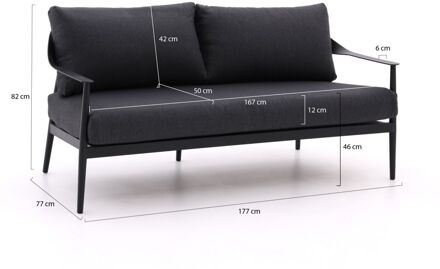 Bellagio Valli lounge tuinbank 177cm - Laagste prijsgarantie! Grijs