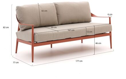 Bellagio Valli lounge tuinbank 177cm - Laagste prijsgarantie! Oranje