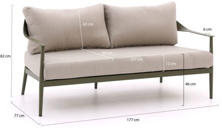 Bellagio Valli lounge tuinbank 177cm - Laagste prijsgarantie! Taupe