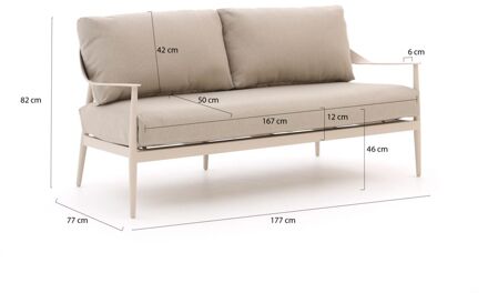 Bellagio Valli lounge tuinbank 177cm - Laagste prijsgarantie! Taupe