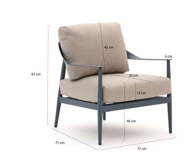 Bellagio Valli lounge tuinstoel - Laagste prijsgarantie! Blauw