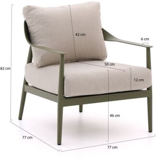 Bellagio Valli lounge tuinstoel - Laagste prijsgarantie! Groen