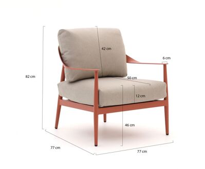 Bellagio Valli lounge tuinstoel - Laagste prijsgarantie! Taupe