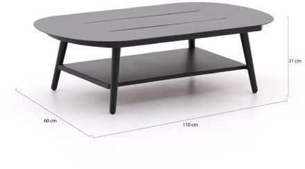 Bellagio Valli lounge tuintafel 110x60x31cm - Laagste prijsgarantie! Grijs