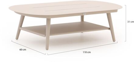 Bellagio Valli lounge tuintafel 110x60x31cm - Laagste prijsgarantie! Taupe