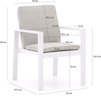 Bellagio Vezzano/Induno Ellips 280cm dining tuinset 7-delig - Laagste prijsgarantie! Wit