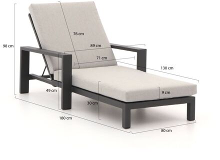 Bellagio Vezzano ligbed met wiel - Laagste prijsgarantie! Grijs