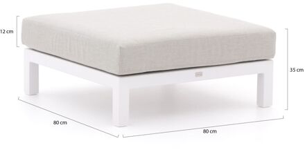 Bellagio Vezzano lounge voetenbank 80x80cm - Laagste prijsgarantie! Wit