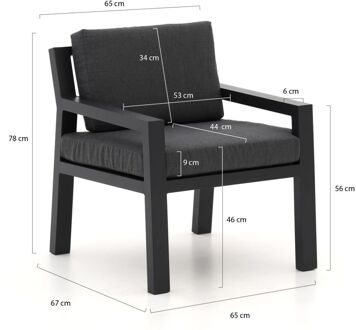 Bellagio Vinadio 255cm low dining tuinset 7-delig - Laagste prijsgarantie! Grijs