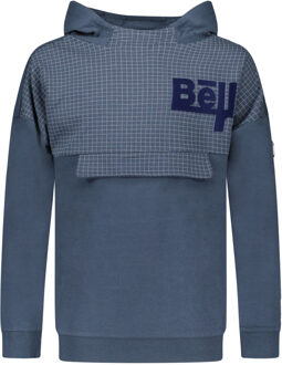 Bellaire Jongens hoodie met fake pocket en aop midnight Blauw - 128