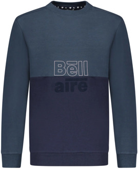 Bellaire Jongens sweater ronde nek colorblock midnight Blauw - 140