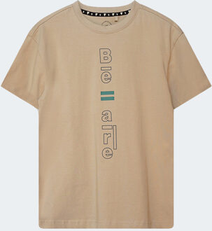 Bellaire Jongens t-shirt logoprint doeskin Bruin - 128